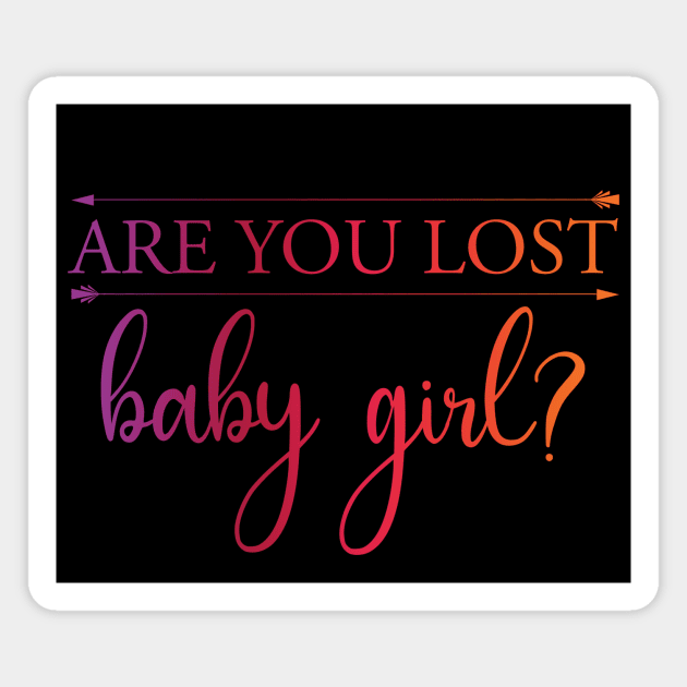 365 days quote - Are you lost baby girl (rainbow and arrows) | Michele Magnet by Vane22april